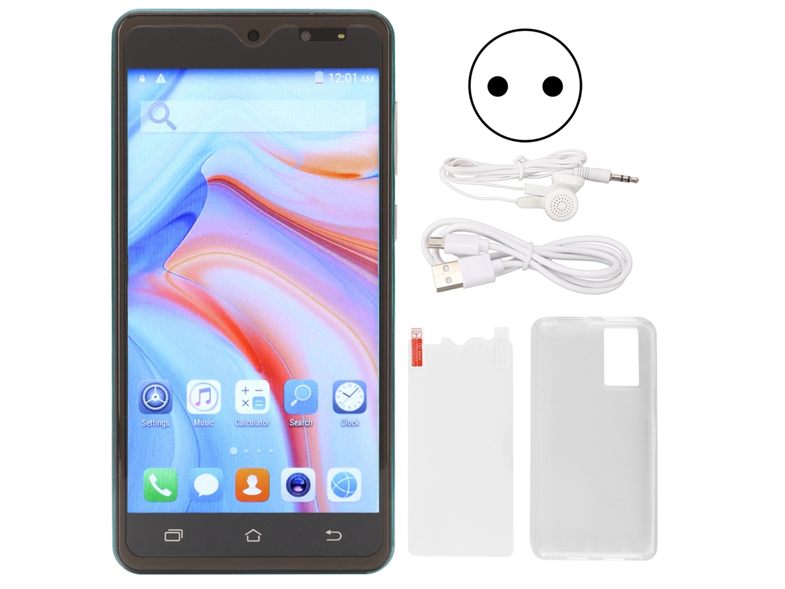 Smartphone 5.0 Pulgadas Android 11 2gb+16gb Octa Core 4800mah Wifi 2.4g/5g Dual Sim Móvil Desbloqueado Eu Verde