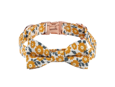 Cómodo collar de perro con lazo ajustable suave pajarita collar de perro,