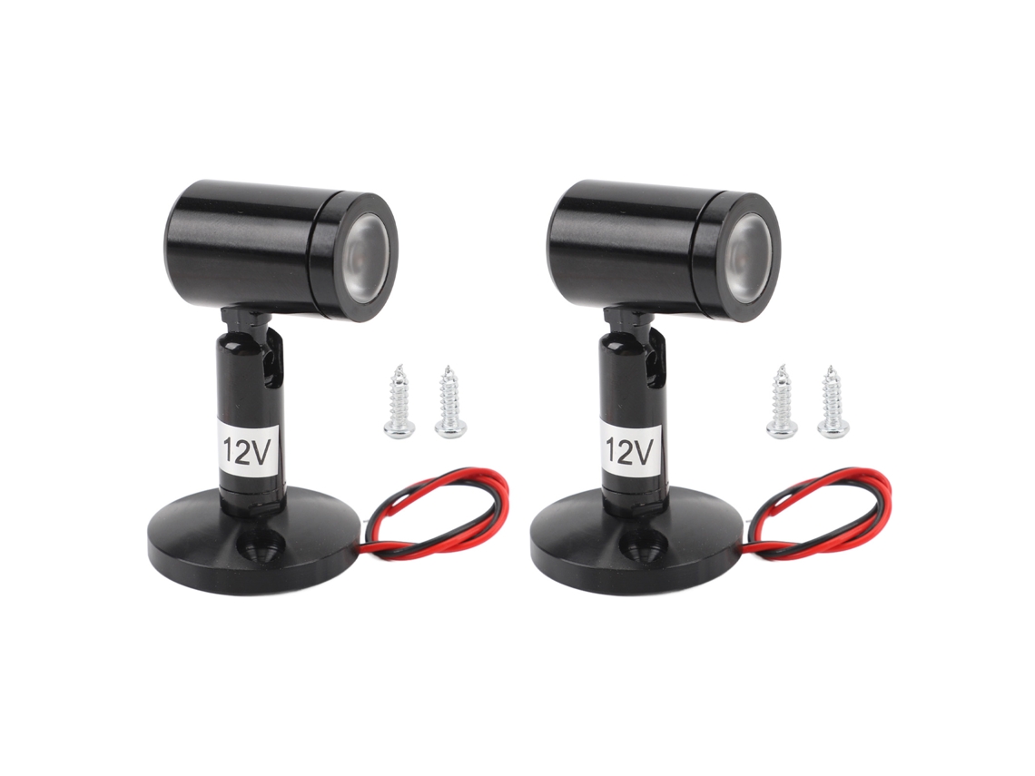 2 Mini Focos Led Para Interiores, 12 V Cc, Giratorios, Ideales Vitrinas De Joyería, Armarios, Mesita