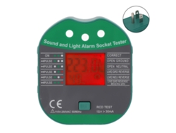Detector De Tomacorrientes Eléctricos Con Alarma Sonora Y Visual, Comprobador De Voltaje Y Cableado Compacto.