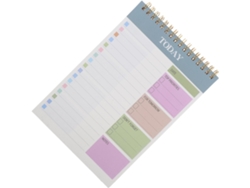 Cuaderno/agenda De Espiral Azul Tamaño A5 | Cuaderno De Gestión Del Tiempo (3 Copias)