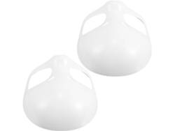 Conjunto De 2 Máscaras De Cabeza De Fursuit Blancas De Plástico Suave En Blanco Para Cosplay