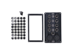 Panel De Interruptores De Palanca De 4 Vías Con 2 Tomas De Mechero Empotradas, 12 V, Resistente Al Agua Ip65, Precableado Para Barcos, Yates, Autocaravanas Y Autobuses.