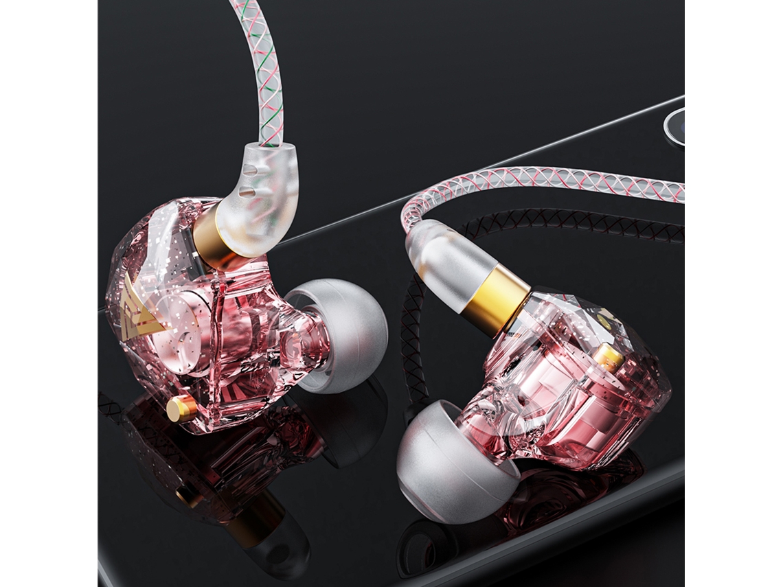 Auriculares Con Cable Qkz Sk8 De 3,5 Mm Con Micrófono Y Control, Gancho Para La Oreja Integrado Y Diseño Deportivo Intrauditivo.