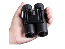 Binoculares compactos Chennls 10x25, pequeños y ligeros, de bolsillo, plegables con lentes multicapa para viajes y senderismo, color negro