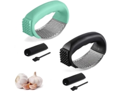 Juego de 2 prensas de ajo de acero inoxidable, trituradora de ajo. Rosewell