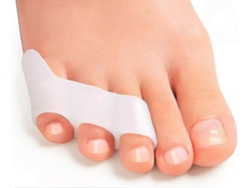 Separadores de Dedos em Gel Pequenos, com 3 Orifícios para Dedos Sobrepostos, Curvos e para Alívio da Dor por Atrito