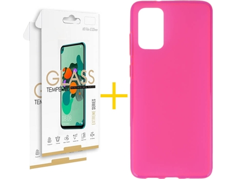 Kit Funda + 2 Protectores de Pantalla Samsung Galaxy S20 FE SKYHE Liso (Rosa)