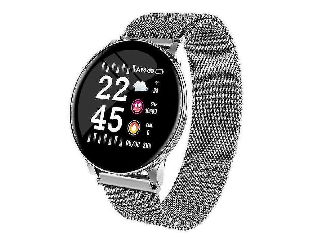 Reloj inteligente unisex IP67 resistente al agua, con monitor de actividad física, compatible con Android e iOS Ly Ebike (plateado)