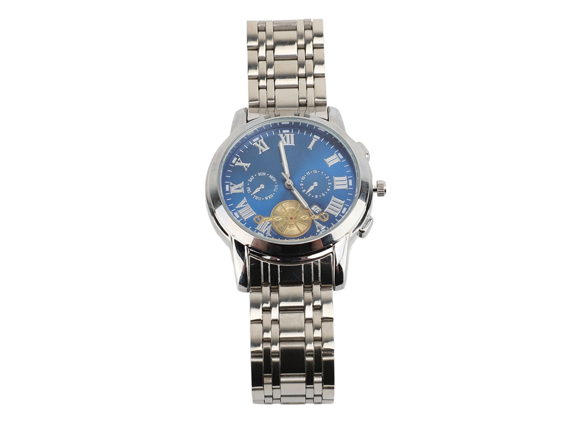 Reloj Analógico De Cuarzo Para Hombre, De Acero Inoxidable, Resistente Al Agua, Luminoso, Con Indicador De Fecha Y Día De La Semana.