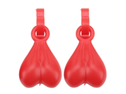 1 Par De Bonitos Y Elegantes Adornos De Abs Para Pantuflas, Decoración De Zapatos, Bola Colgante, Regalo De Cumpleaños, Rojo