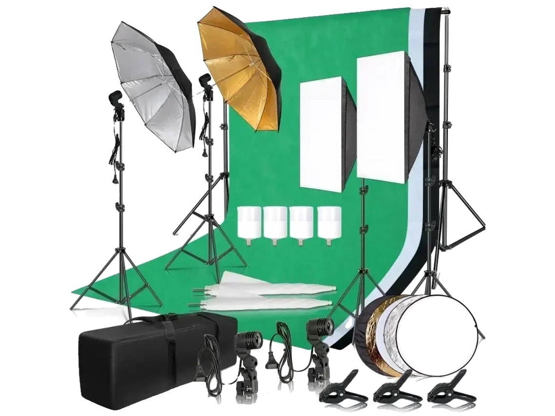 Kit de iluminación para fotografía, paraguas difusores de luz suave, soporte para fondo, kit de estudio fotográfico 36