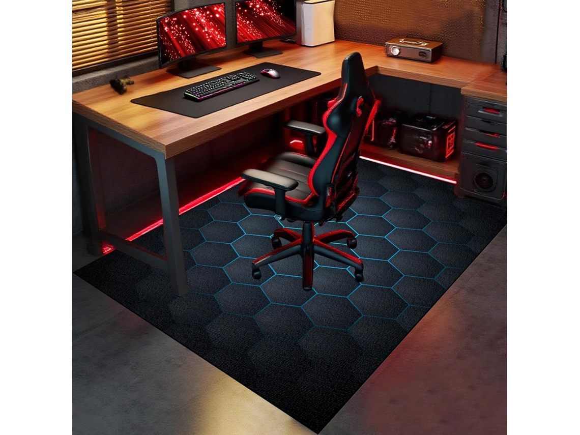 Alfombrilla para silla de oficina, protector de suelo antideslizante, 70 x 110 cm, madera, videojuegos, oficina, escritorio, suelos