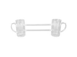 Jarra Doble Anticaída Para Cerveza Con Asa Ergonómica Y Tubos De Conexión Para Fiestas, Karaokes, Bares Y Uso Doméstico.