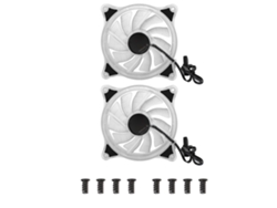 2 Piezas De Ventilador De Extracción De Refrigeración Por Agua Con Rodamiento Hidráulico Blanco Para Computadora