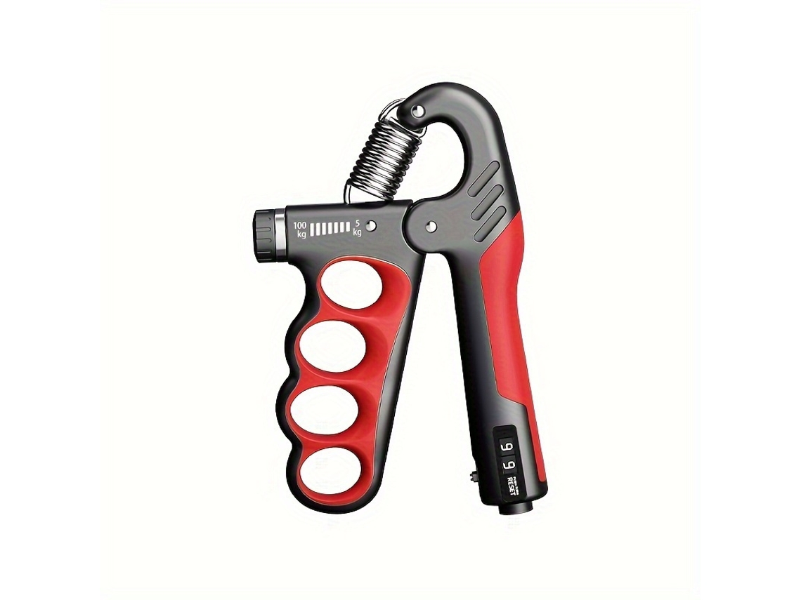 Entrenador De Fuerza De Agarre Ajustable, Resistencia De 11 A 220 Libras, Color Rojo Digitallab