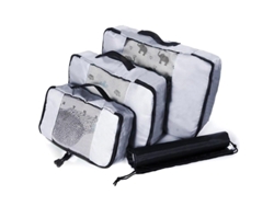Set organizador en Mesh, 3 piezas - Gris