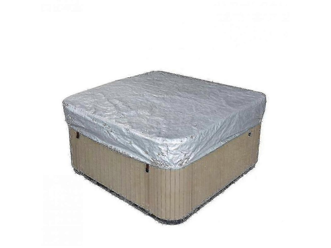 Cubierta Cuadrada Para Jacuzzi De 231x231x30cm, Impermeable, Resistente A Los Rayos Uv, Color Plata.