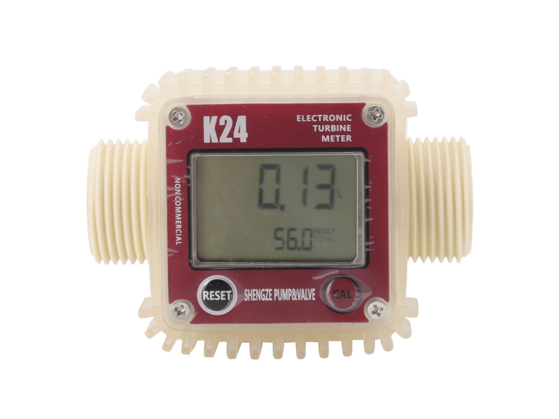 Caudalímetro Digital De Turbina De Alta Precisión De 20 Bar Con Pantalla Lcd, Rosca G1 Y 4 Unidades.
