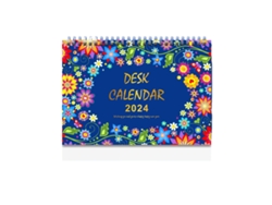 XYVONA Calendário De Mesa 2024, Calendário Mensal Para Secretária, Calendário De Pé Com Folhação Xyvona (jan. 2024 Dez. 2024, 9 X 7,3)