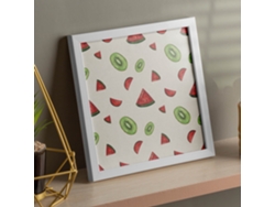 Póster NACNIC de Flores y Naturaleza. Cuadrada Tutifruti, Ilustrada con Dibujos A Color.
