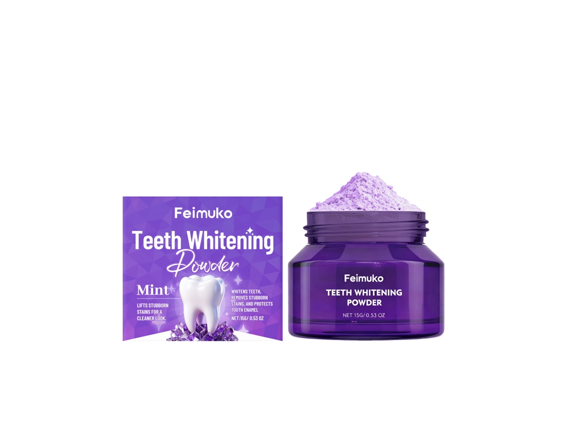 Polvo dental para eliminar manchas moradas