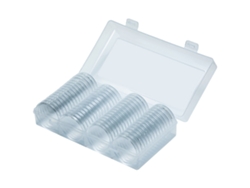 Ats-60 Cápsulas Para Monedas 41mm Caja Redonda Plástica Organizador De Coleccionables Con Caja Externa De Almacenamiento