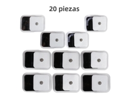 (20 Piezas Blancas) Parches De Electrodos No Tejidos De 4 X 4 Cm, Paquete De Repuesto A Presión