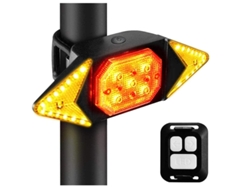 Luz trasera para bicicleta, recargable por USB, resistente al agua, luz de advertencia LED con control remoto inalámbrico, 5 modos de iluminación, Yizhood (negro)