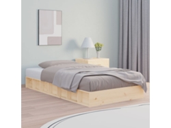 Estructura De Cama De Madera Maciza 90x200 Cm