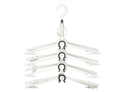 HYMNORA Cabide dobrável de 8 furos com rotação de 360° para guarda-roupa ou closet.
