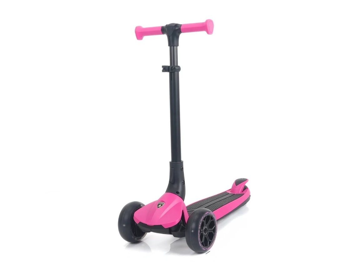 Patinete Plegable Para Niños Con Luz L3 - Lamborghini - 3 A 6 Años - Rosa