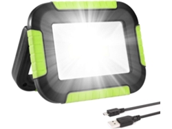 Foco Led Portátil, Recarregável, 3 Modos De Brilho, Durável, Ideal Para Campismo, Etc. (branco Frio)