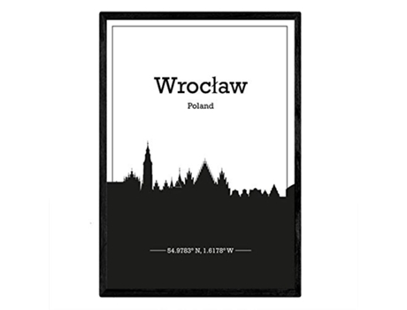 Poster NACNIC Mapa de Wroclaw Polonia (A3)