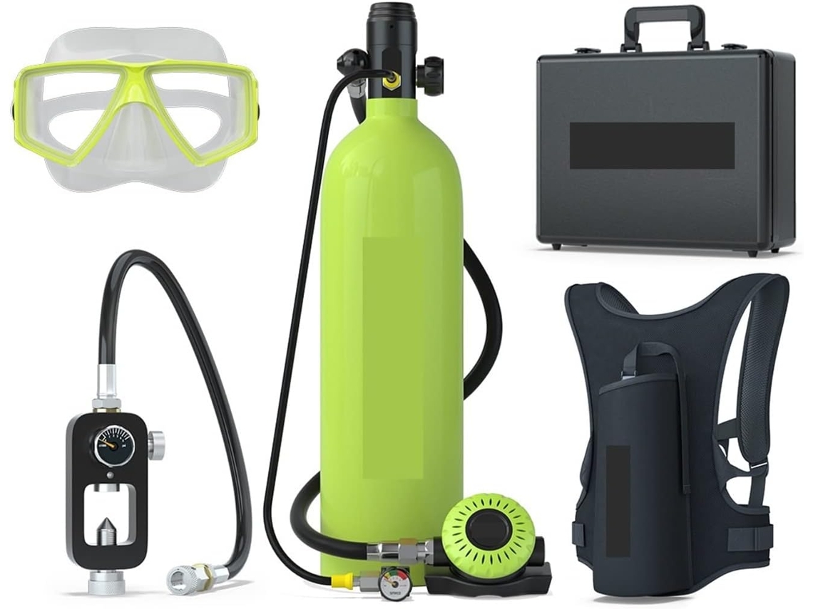 Mini Botella Portátil De 2 Litros Para Buceo Con Correa Para Natación En Aguas Profundas Y Respirador.