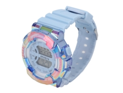 Reloj Digital Moderno Para Niños/estudiantes Con Alarma, Cronógrafo Y Acabado Azul Degradado.