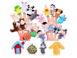 -24pcs/set Marionetas De Dedo Animales Peluches Educativos Juguetes Infantiles Cartoon