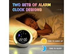 Reloj despertador doble 100% nuevo con luz nocturna, táctil ajustable, ideal para despertar a los niños.