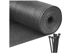 Lienzo con un 95 % de cobertura, de 1,7 x 10 metros, peso: 185 g/m², incluye 100 pinzas.