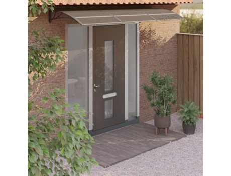 MAISON EXCLUSIVE Marquesina de puerta policarbonato negro 300x100 cm