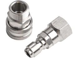 Kit 1.9 M22, Conector Rápido Npt De Acero Inoxidable De 360° Macho Hembra Cm,