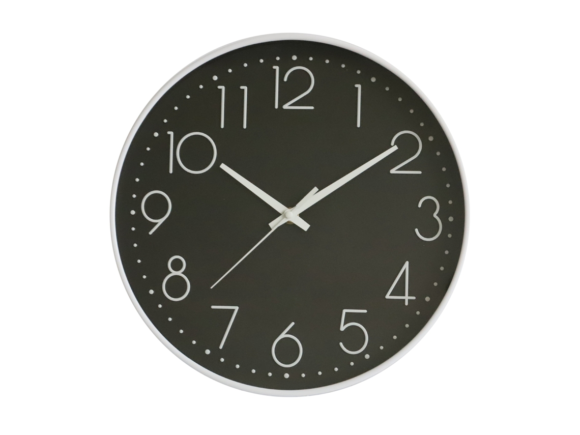 Reloj de pared silencioso Baok, 8 manecillas, sin tictac, decorativo, fácil de leer, con marco blanco para salones amplios.