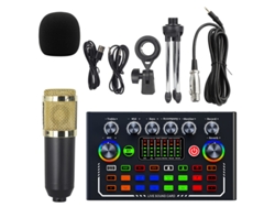 Micrófono de condensador profesional BM800 Tarjeta de sonido F009 Equipo de grabación de podcast Oro) Cuich