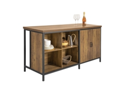 Aparador SOBUY KNL01-F (Marrón - MDF, Hierro - 170 x 60 x 89 cm)