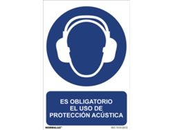 Señal de Uso Obligatorio NORMALUZ "Pasaje Obligatorio NORMALUZ con Protección Acústica" (Pvc 0,7Mm) 30X40Cm