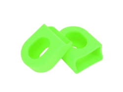 1 Par (2 Piezas) De Protectores De Silicona Rígida Para Brazos De Biela De Bicicleta (verde)