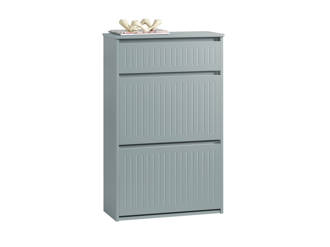 SOBUY FSR165-HG Zapatero Con 2 Solapas Y 1 Cajón Gris 61 X 26 X 100 Cm