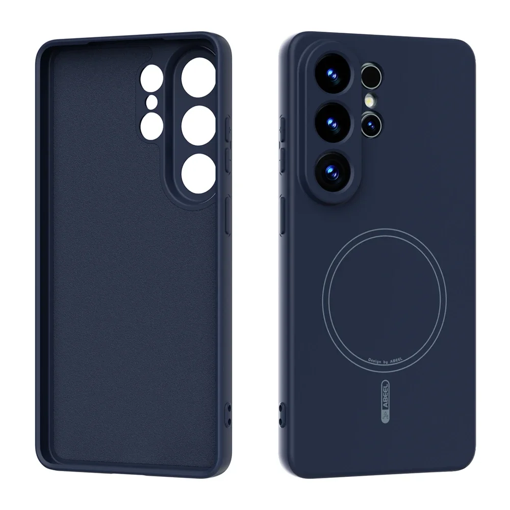 (azul Oscuro, Galaxy S26 Ultra) Funda Protectora De Silicona Líquida, Compatible Con Carga Inalámbrica Magnética, Funda Protectora A Prueba De Golpes.