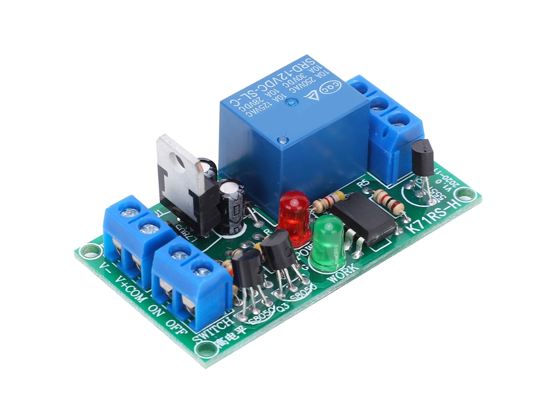 Módulo Relé Com 2 Botões Controle Interruptor Componente Eletrônico K71rs-h-12v 45ma