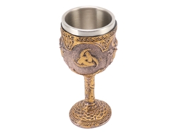 Baok - Vaso de estilo vikingo nórdico, resina y acero inoxidable, estilo retro, para cerveza, whisky y vino tinto.